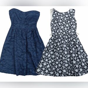 Eclipse Black & White Floral Lace Mini Dress